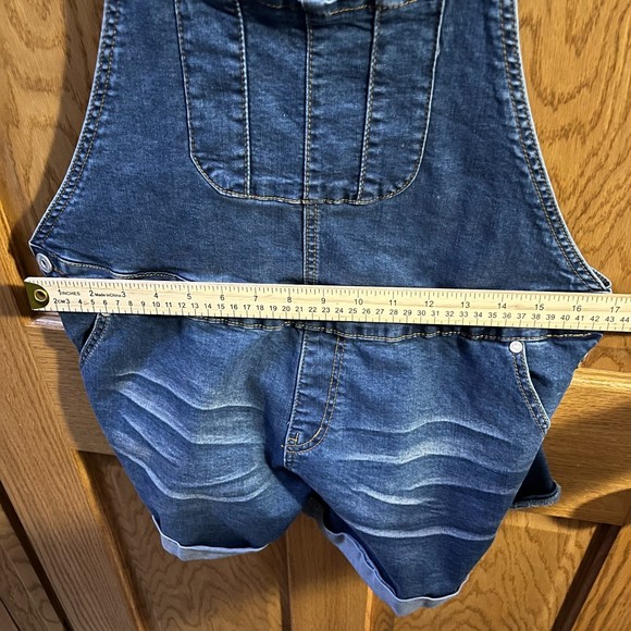 Listicle Women's L Blue Denim Rhomper Shortalls Farmer Festival Eras Tour - Picture 5 of 8